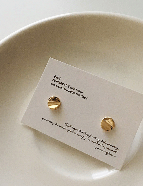 (92.5 silver) mini circle earring 002