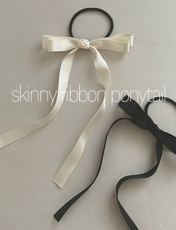 skinny ribbon ponytail